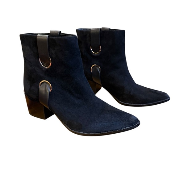 Rachel Zoe Shoes - Rachel Zoe Black Suede Pearce Ankle Boots Size 9 Heel 2.5” MSRP $398